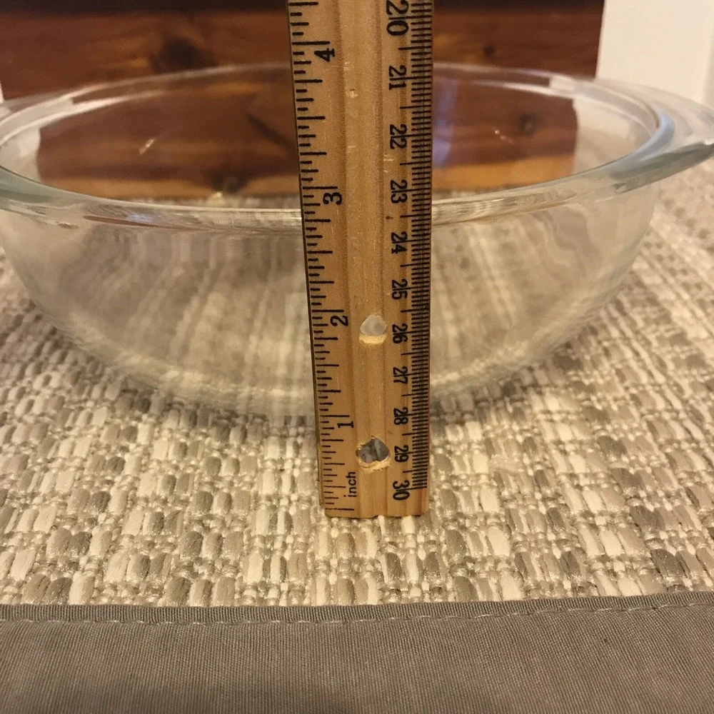 Vintage Pyrex 15L Clear Glass Round Baking Dish‎ 023 Oven Microwave Safe